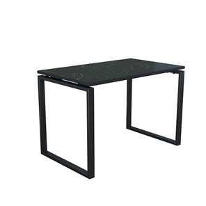 Стол для компьютера Янтарь 55.08 мрамор черный/металл черный в Одинцово