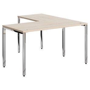 Письменный угловой  стол для персонала левый XTEN GLOSS  Бук Тиара  XGCT 1415.1 (L) (1400х1500х750) в Одинцово