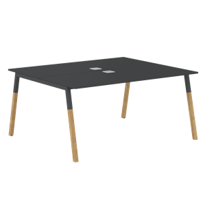 Стол для переговоров FORTA Черный Графит-Черный Графит-Бук FWST 1513 (1580x1346x733) в Химках