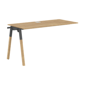 Переговорный стол FORTA Дуб Гамильтон-Черный графит-Бук  FIST 1167 (1180х670х733) в Одинцово