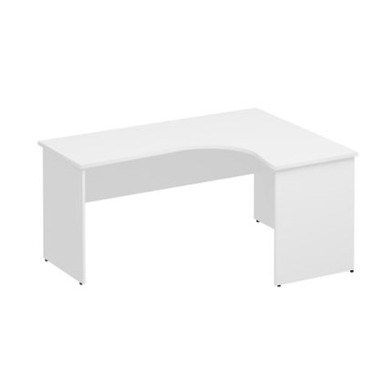 Угловой стол Комфорт, белый премиум, правый (160x120x75) К 125 в Подольске - изображение