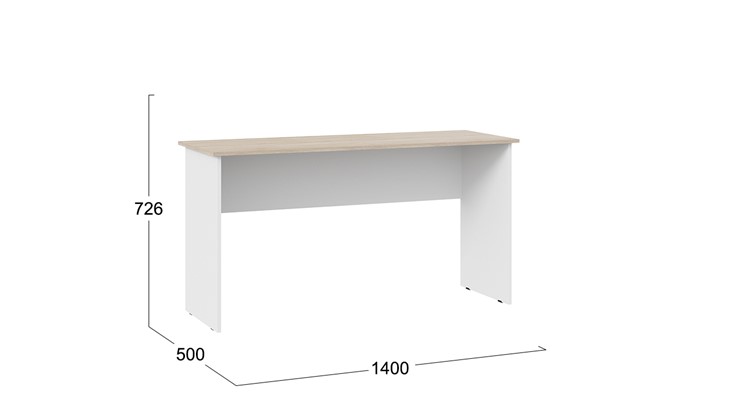 Рабочий стол Тип 14, 1400 (Дуб Сонома/Белый Ясень) в Химках - изображение 2