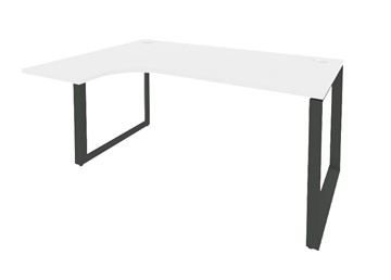 Письменный угловой стол O.MO-SA-4L Антрацит/Белый бриллиант в Одинцово