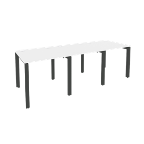 Стол на металлокаркасе O.MP-RS-3.0.8 (Антрацит/Белый бриллиант) в Одинцово