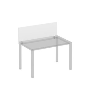 Экран для стола 120 на белом металлокаркасе фронтальный Комфорт КФ, белый премиум (120x45x1.8) К.Б 841 в Одинцово