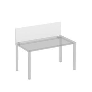 Экран для стола 140 на белом металлокаркасе Комфорт КФ, белый премиум (140x45x1.8) К.Б 842 в Одинцово