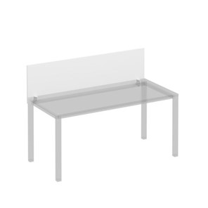 Экран для стола 160 на белом каркасе с кронштейнами Комфорт КФ, белый премиум (160x45x1.8) К.Б 843 в Химках