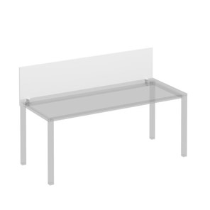 Экран для стола 180 на белом каркасе настольный фронтальный Комфорт КФ, белый премиум (180x45x1.8) К.Б 844 в Одинцово