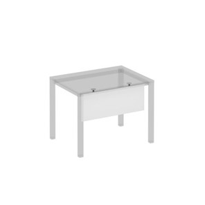 Экран стола защитный (ДСП) для стола 100 на сером каркасе Комфорт КФ, белый премиум (85x32x1.8) К.С1 810 в Химках