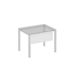 Экран стола защитный (ДСП) с кронштейнами для стола 100 на белом металлокаркасе Комфорт КФ, белый премиум (85x3.2x1.8) К.Б1 810 в Химках