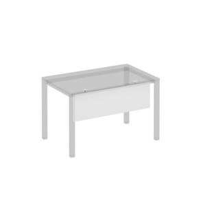 Экран стола защитный (ДСП) с кронштейнами для стола 120 на белом металлокаркасе Комфорт КФ, белый премиум (120x3.2x1.8) К.Б1 812 в Химках
