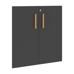 Низкие двери для шкафов с замком FORTA Черный ГрафитFLD 40-2(Z) (794х18х766) в Одинцово