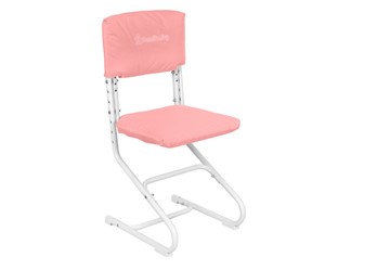 Комплект чехлов на сиденье и спинку стула СУТ.01.040-01 Розовый, Замша в Подольске