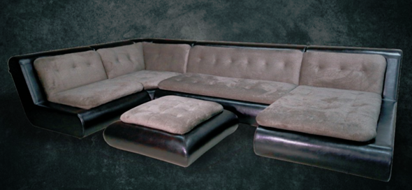 П-образный диван Эвелина со столом-пуфом в Москве - изображение