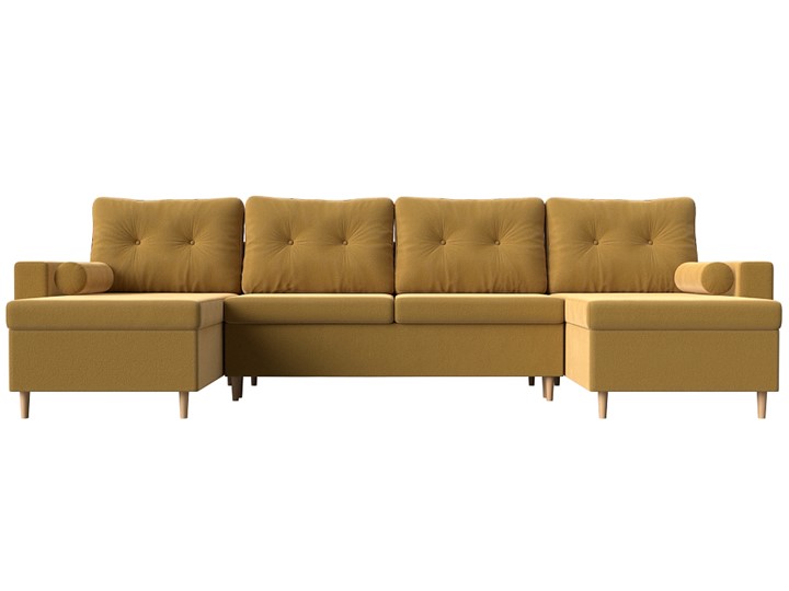 П-образный диван Белфаст, Желтый (Микровельвет) в Серпухове - изображение 5