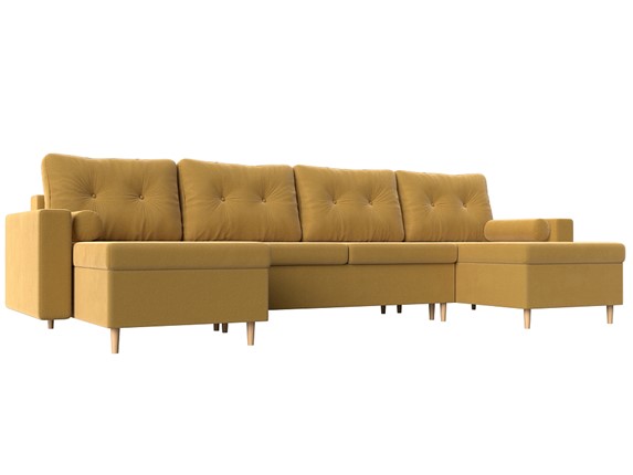 П-образный диван Белфаст, Желтый (Микровельвет) в Химках - изображение