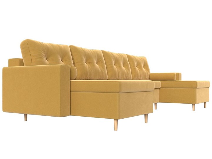 П-образный диван Белфаст, Желтый (Микровельвет) в Одинцово - изображение 6