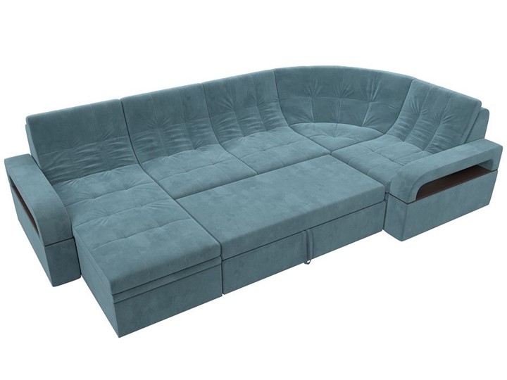 П-образный диван Лига-035, Бирюзовый (велюр) в Подольске - изображение 1