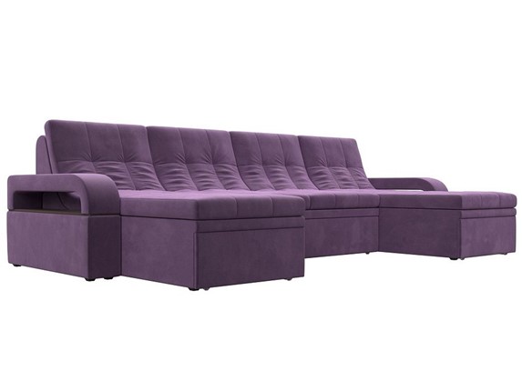 П-образный диван Лига-035 мини, Сиреневый (микровельвет) в Одинцово - изображение