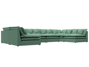Большой П-образный диван Лига-040, Амур зеленый (рогожка) в Подольске - предосмотр 2