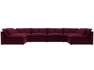 П-образный диван Лига-040, Бордовый (микровельвет) в Подольске - предосмотр 1