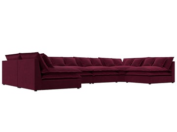 П-образный диван Лига-040, Бордовый (микровельвет) в Одинцово - предосмотр 2