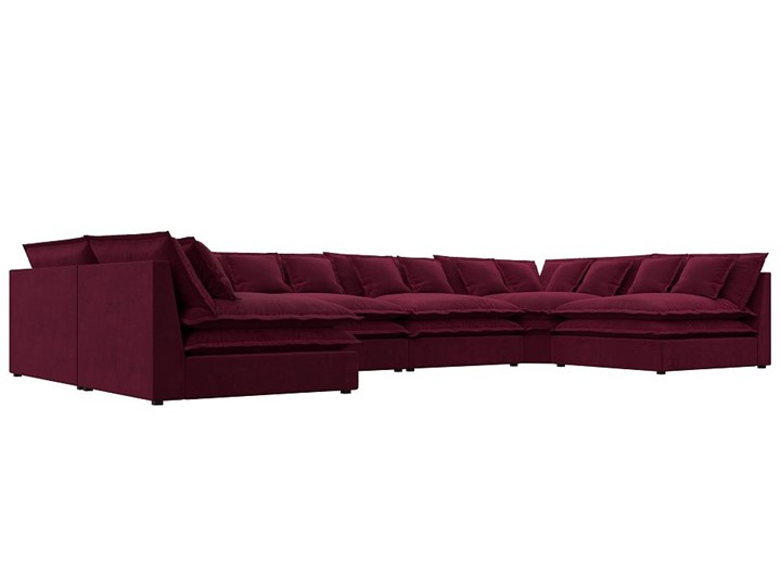 П-образный диван Лига-040, Бордовый (микровельвет) в Одинцово - изображение 2