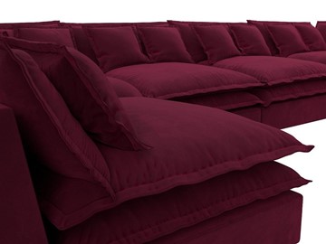 П-образный диван Лига-040, Бордовый (микровельвет) в Одинцово - предосмотр 3