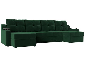 П-образный диван Сенатор, Зеленый (Велюр) боннель в Москве