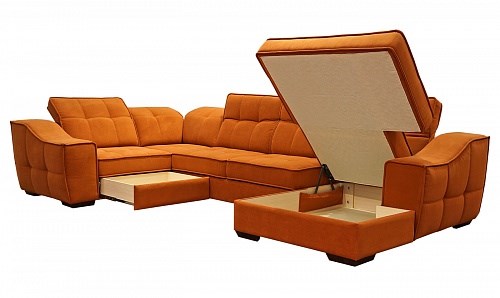 Угловой диван N-11-M (П1+ПС+УС+Д2+Д5+П1) в Одинцово - изображение 1