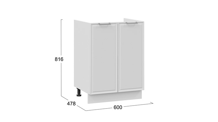 Кухонная тумба Белладжио 1Н6М (Белый, Фон белый) в Химках - изображение 2