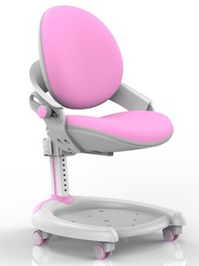 Растущее детское кресло Mealux ZMAX-15 Plus, Y-710 PN, белый металл, обивка розовая однотонная в Химках