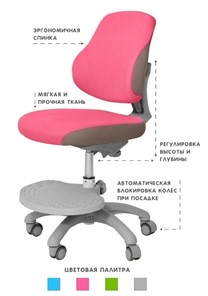 Детское кресло Holto-4F розовое в Москве - предосмотр 3