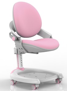 Растущее кресло Mealux ZMAX-15 Plus, Y-710 PN Light, белый металл, обивка светло-розовая однотонная в Москве