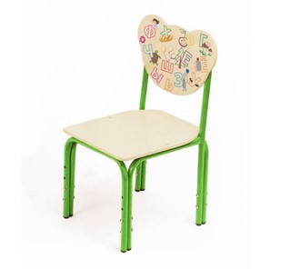 Детский растущий стул Кузя 1-3 Азбука (Зеленый) в Одинцово