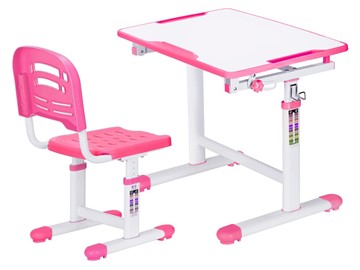 Растущий стол и стул Mealux EVO-07 Pink, розовая в Химках