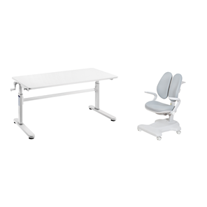 Комплект парта + кресло Imparare Grey + Estate Grey + чехол для кресла в подарок в Одинцово