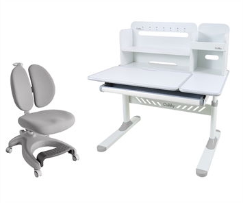 Комплект парта + кресло Nerine Grey +  Solerte Grey + чехол для кресла в подарок! в Подольске - предосмотр