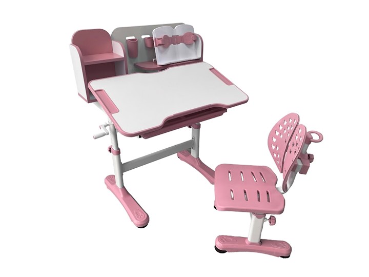 Растущая парта + стул Vivo Pink FUNDESK в Подольске - изображение 1