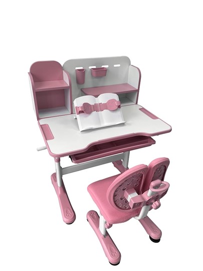 Растущая парта + стул Vivo Pink FUNDESK в Одинцово - изображение 2