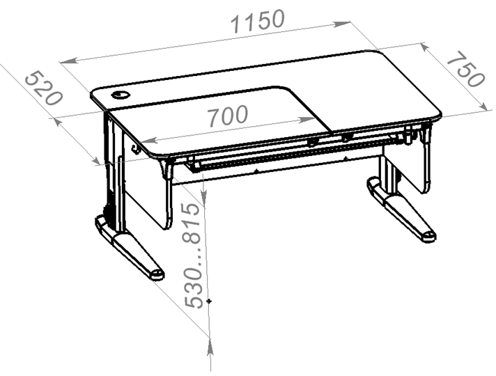 Детский стол-трансформер L/70-45 (СУТ 62) с лотком, белый/белый/лаванда в Одинцово - изображение 1