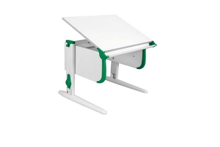 Растущий стол 1/75 (СУТ.24) белый/белый/Зеленый в Подольске - изображение 1