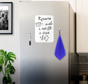 Доска магнитно-маркерная на холодильник BRAUBERG, 30х21 см с маркером, магнитом и салфеткой в Москве - предосмотр 2
