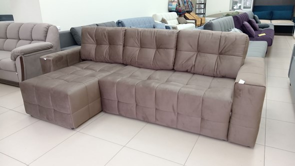 Угловой диван с оттоманкой Реал ДУ Graund 03 велюр в Одинцово - изображение