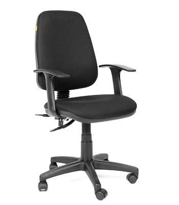 Компьютерное кресло CHAIRMAN 661 Ткань стандарт 15-21 черная в Серпухове - изображение
