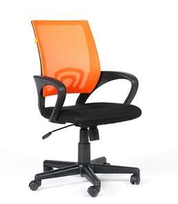 Компьютерное кресло CHAIRMAN 696 black Сетчатый акрил DW66 оранжевый в Серпухове