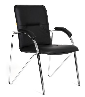 Кресло офисное CHAIRMAN 850 Экокожа Terra 118 черная в Подольске - изображение